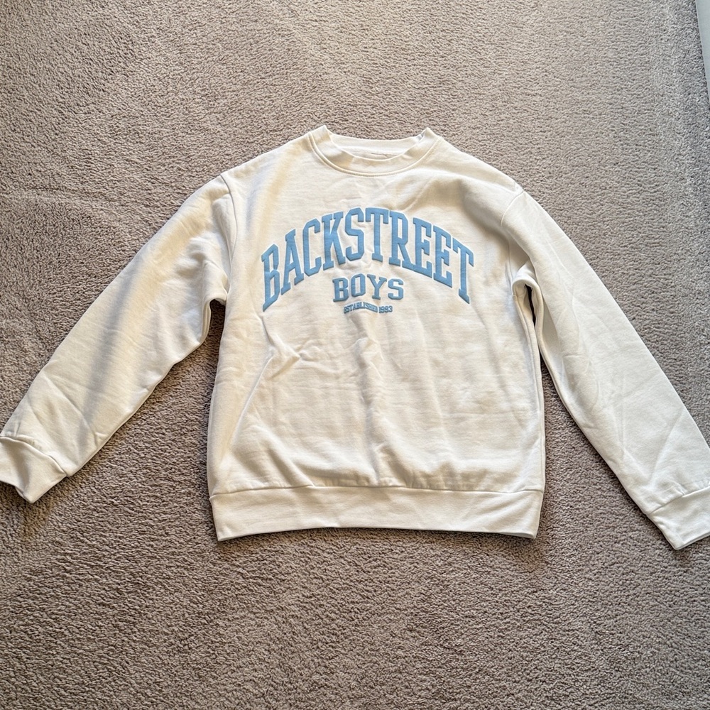 Backstreet Boys White Crew Sweatshirt